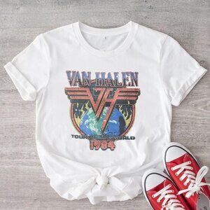 Van Halen 1984 World Tour 80S Rock Band Music Fan Graphic T-Shirt